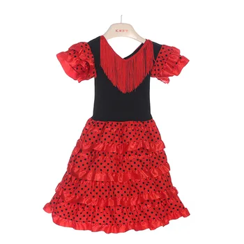 1 шт./лот, традиционное платье для испанских танцев, классическое платье для фестиваля корриды в стиле фламенго для девочек