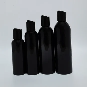 100 мл 150 мл 200 мл 250 мл Пустая Многоразовая Черная ПЭТ-бутылка С Дисковой Верхней Крышкой 5 УНЦИЙ ПЭТ-Бутылка Для Шампуня Черный Пластиковый Контейнер