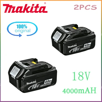 18V 4.0Ah BL1830 Makita Оригинальная Аккумуляторная Батарея Для Электроинструмента Со светодиодной литий-ионной Батареей BL1860B BL1860 BL1850 4000 мАч