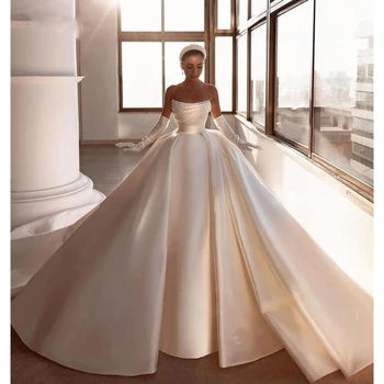 2023, Великолепные женские свадебные платья для женщин, Дубай, Арабская принцесса с открытыми плечами, Свадебные платья на заказ, Бальный халат