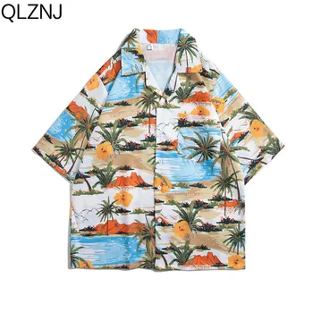 2023 Новые Мужские Рубашки, Винтажная повседневная блузка, Топы, Гавайская рубашка с пляжным принтом, Футболка с коротким рукавом, Летняя Персонализированная Camisa