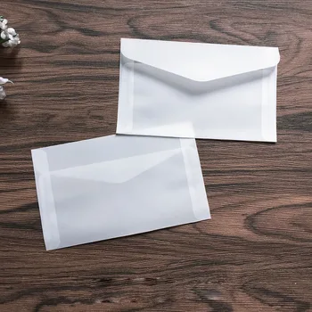 30 шт./лот, винтажные пустые полупрозрачные конверты для хранения открыток своими руками, приглашение на свадьбу, подарочная упаковка, конверт