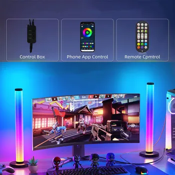 360 ° Smart RGB светодиодные панели Ночник Bluetooth Приложение Управление Синхронизация музыки Подсветка для игровой комнаты ТВ Декор спальни Освещение Настроения
