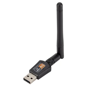 600 Мбит/с Двухдиапазонный USB WIFI Адаптер AC600 2,4 ГГц 5 ГГц WiFi с антенной ПК Мини Компьютер Сетевая карта Приемник 802.11b/n/g/ac