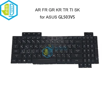 AR TR KR FR GR SK TI Игровой Ноутбук Клавиатура С Подсветкой Для Asus ROG Strix GL503 GL503VS GL503V ПК Клавиатуры С Подсветкой Черные Колпачки Для Ключей