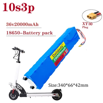 Batterie lithium Rechargeable 18650 10S3P 36V 20Ah XT30 500W haute puissance pour vélos Scooter véhicule électrique avec BMS