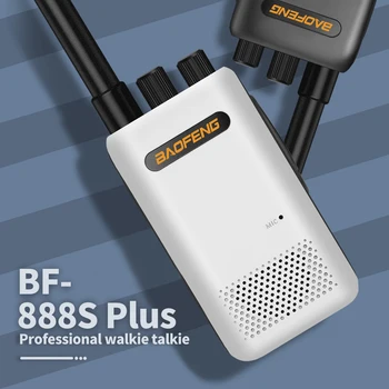BF-888S Plus Baofeng Новая Портативная Рация С Высокой Текстурой Белого Цвета Двухстороннее радио UHF 400-470 МГц 888S Трансивер Портативный Радиолюбитель CB