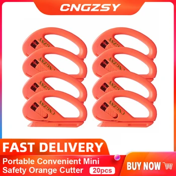 CNGZSY 20шт Портативный Удобный Мини-Защитный Оранжевый резак для автомобиля, Наклейка на виниловую пленку, обои, инструменты для резки волокна, нож 20E11
