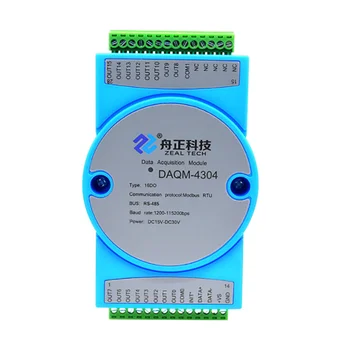 DAQM-4304 переключает выходной модуль 485 MODBUS на 16-канальный модуль дистанционного ввода-вывода с цифровой изоляцией DO
