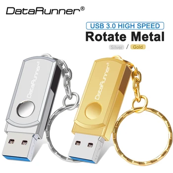 DataRunner USB 3,0 Флэш-накопитель 128 ГБ Вращающийся флеш-накопитель 64 ГБ 32 ГБ 16 ГБ Высокоскоростной USB-накопитель 3,0 256 ГБ Флешка USB Memory Stick