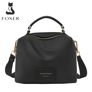 FOXER Новая Женская тканевая классическая сумка через плечо с широким ремешком, женская дизайнерская простая сумка через плечо, Женская дорожная сумка на открытом воздухе