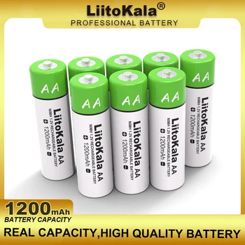Liitokala 1,2 В AA 1200 мАч Ni-MH Аккумуляторная батарея для температурного пистолета, игрушечных батареек для мыши с дистанционным управлением