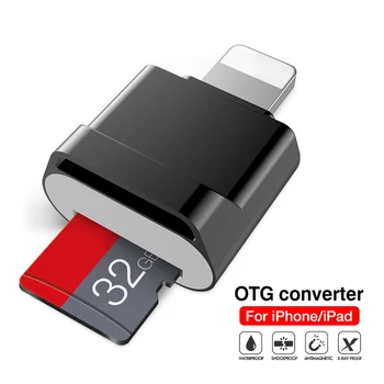 OTG Конвертер micro SD TF Адаптер Мини-кард-ридер Smart Memory Card Reader 2 в 1 Для iPhone 13 12 Для iOS 14 13