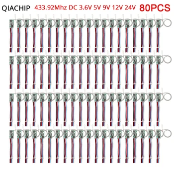 QIACHIP Универсальный Беспроводной Пульт Дистанционного Управления 433,92 МГц постоянного тока 3,6 В 5 В 9 В 12 В 24 В 1CH Радиочастотный Релейный Приемник Светодиодный Комплект Управления Светом