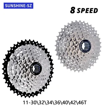 SUNSHINE 8 Скоростная Велосипедная Кассета 32T/34T/36T/40T/42T/46T с Широким передаточным отношением Звездочка для Шоссейного Горного Велосипеда Свободного хода для SHIMANO SRAM
