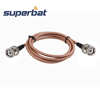 Superbat BNC Штекер для подключения Прямого радиочастотного коаксиального соединительного кабеля RG142 Длиной 3 фута 1 М