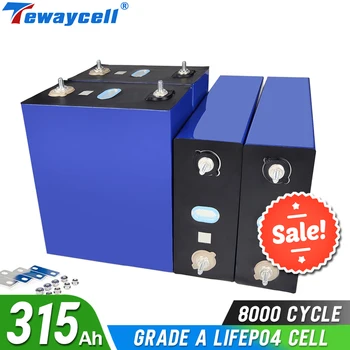 Tewaycell 3,2 V 315Ah 320Ah Lifepo4 Аккумулятор Класса A DIY 12V 24V 48V Аккумуляторная Батарея для RV Лодки Гольф-Кара Солнечная без налога