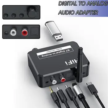 USB Hi-Fi Беспроводной 5.1 Ресивер-плеер Цифро-Аналоговый Аудиопреобразователь 3,5 ММ С Поддержкой Регулировки громкости и переключения песен