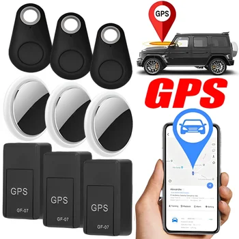 Автомобильный мини-GPS-трекер GF-07, противоугонный локатор в режиме реального времени, SIM-позиционер, сильное магнитное крепление, противоугонный трекер