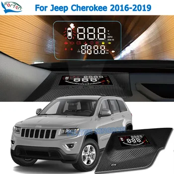 Автомобильный Электронный HUD Head Up Дисплей Проектор Спидометра Для Jeep Cherokee 2016-2019 Экран безопасного Вождения Бортовой компьютер