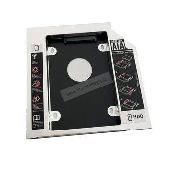 Алюминиевый 2-й Жесткий Диск HDD SSD Case Корпус Оптическая Рамка Caddy 12,7 мм SATA для HP EliteBook 8460p 8470p 8560p 8570p 8760p