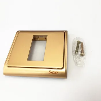 Аудиоразъем Lotus 2 RCA-разъема, панель 86X86 мм, цвет шампанского для усилителя мощности DVD audio