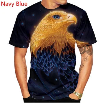 Брендовая летняя футболка BIANYILONG, мужская модная футболка с коротким рукавом и 3D принтом белоголового орлана, крутой и удобный спортивный топ