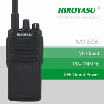 Высококачественное Портативное двустороннее радио HIROYASU M1606 VHF 136-174 МГц 8 Ватт 16 каналов