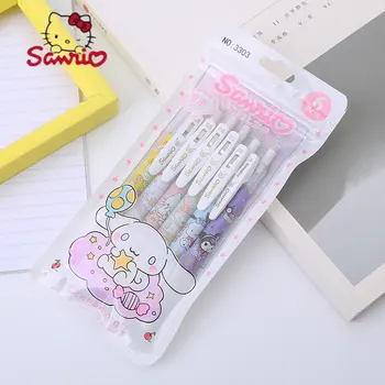 Гелевая ручка Sanrio Press из 6 предметов, ручка Zebra, студенческая шариковая ручка для печати, канцелярские принадлежности, ручка для подписи