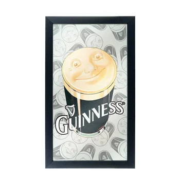 Декоративные доски, зеркальная настенная табличка в рамке от Guinness, 15 