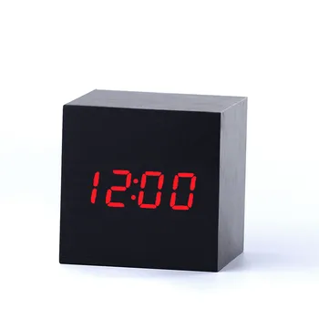 Деревянный светодиодный будильник Despertador Western Digital, Внешние часы, Гигрометр, USB-аккумулятор, Электронное время на рабочем столе