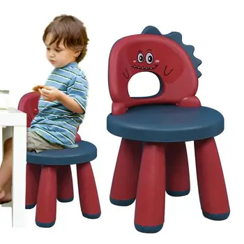 Детский настольный стул, табурет для малышей, стул динозавра для малышей, полная спинка, хорошая прочность, нескользящая накладка, двойная утолщенная спинка для