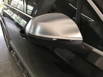 Для Audi Q7 Q5L SQ5 2017 2018 2019 Крышки боковых зеркал заднего вида, перламутровые, никель-матово-серебристые, с системой помощи при движении по полосе или без