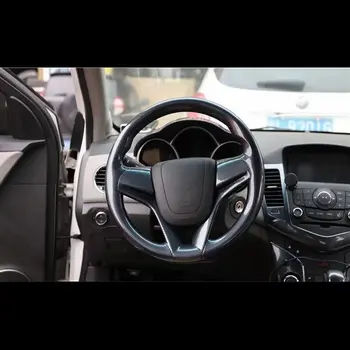 Для Chevrolet Cruze 2009-2015 2 шт. ABS Автомобильный Интерьер, накладка на рулевое колесо, Наклейки, Аксессуары для стайлинга автомобилей, молдинги