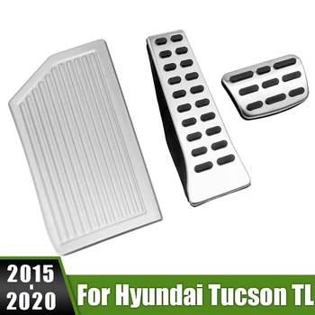Для Hyundai Tucson TL 2015-2017 2018 2019 2020, Нержавеющая Автомобильная Крышка Педали Акселератора, газа, тормоза, Сцепления, Подставки для ног, Аксессуары