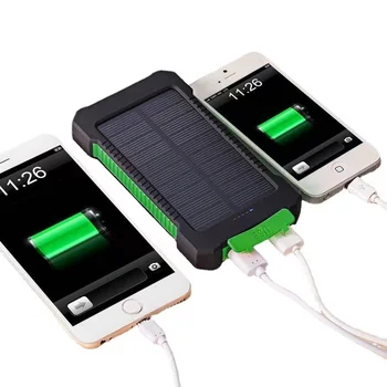 Для внешнего аккумулятора солнечной энергии 200000 мАч Быстрая зарядка водонепроницаемый Powerbank с SOS фонариком Повербанк