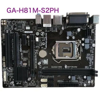 Для материнской платы Gigabyte GA-H81M-S2PH H81 16GB LGA 1150 DDR3 Материнская плата 100% Протестирована Нормально, полностью работает Бесплатная Доставка