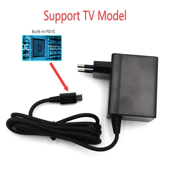 ЕС/США Штекер Адаптера переменного тока Зарядное устройство для Nintend Switch OLED 15V 2.6A Зарядка для дома в Путешествии USB Type C Источник Питания для Nintend Switch