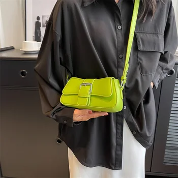 Женские однотонные кожаные сумки через плечо Роскошного бренда, сумка через плечо под мышками, тренд 2023 года, модные женские сумки и кошельки