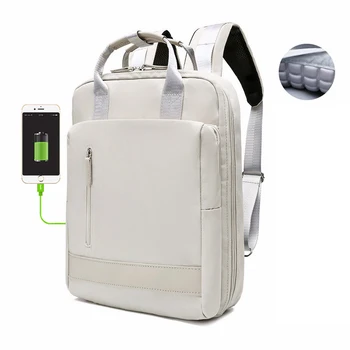Женский рюкзак 13,3 14 15,6 дюймов, рюкзак для ноутбука, модная сумка для колледжа с функцией USB-зарядки, женская сумка Mochila