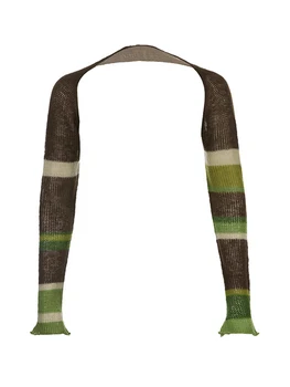 Женский свитер Плотной вязки, Кардиган с Длинным рукавом, Укороченное Болеро Большого размера с открытой передней частью, топ с распущенными плечами