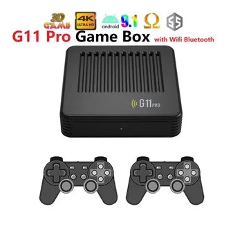 ИГРОВАЯ приставка G11 Pro для видеоигр 64G/128G/256G Ретро 60000 + Игр WIFI BT Двойная система 4k ТВ-приставка Игровая консоль для PSP