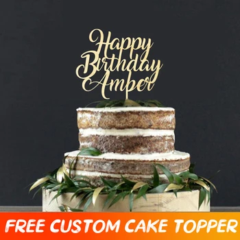 Изготовленный На заказ Декор Топпера Для Свадебного торта С Днем Рождения, Топпер Для Торта, Персонализированное Украшение для вечеринки на Годовщину
