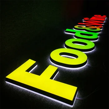 Индивидуальные акриловые светодиодные крошечные буквы, настенные декоративные буквы алфавита, бизнес-логотипы