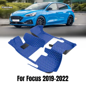 Индивидуальный Автомобильный коврик для Ford Focus 2019-2022, кожаный нескользящий водонепроницаемый ковер LHD RHD, Аксессуары для интерьера авто