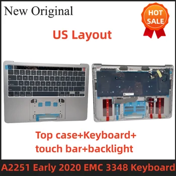 Клавиатура с верхним корпусом A2251 американская Раскладка для Macbook Pro Retina 13 