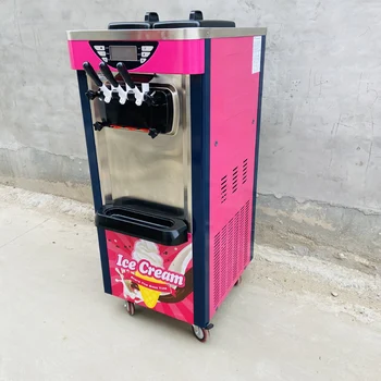 Коммерческая машина для производства мягкого фруктового мороженого объемом 20 ч / л с тремя различными вкусами По морю в морской порт