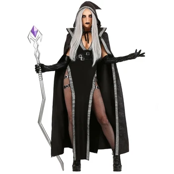 Костюмы ведьмы-вампира на Хэллоуин для взрослых, Средневековый Колдун, Карнавальная вечеринка, Представление, Драма, Маскарадный костюм, Платье для женщин