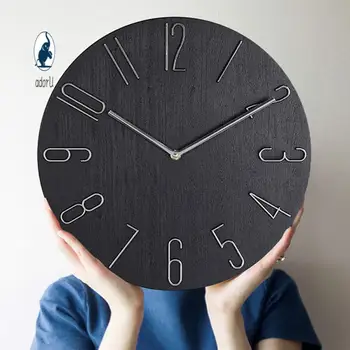 Креативные Простые Бескаркасные настенные часы Современный дизайн Большие настенные часы Украшение дома Модные часы Часы с четким номером
