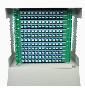 Металлическая 19-дюймовая сеть безопасности мониторинга 144 SC FC LC288 UPC APC Core Port Odf Распределительная рама оптического волокна